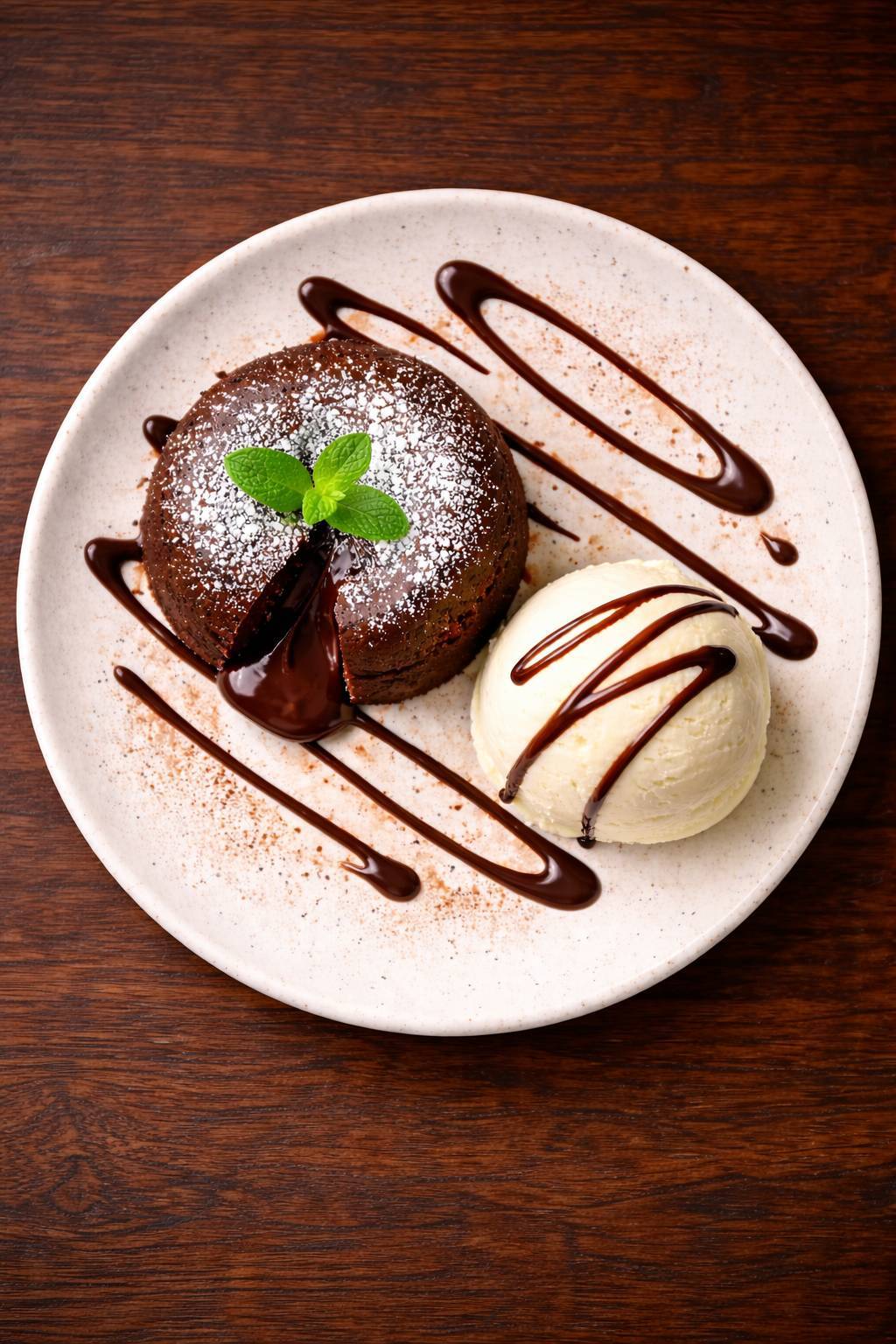 LAVA CAKE CU ÎNGHEȚATĂ DE VANILIE