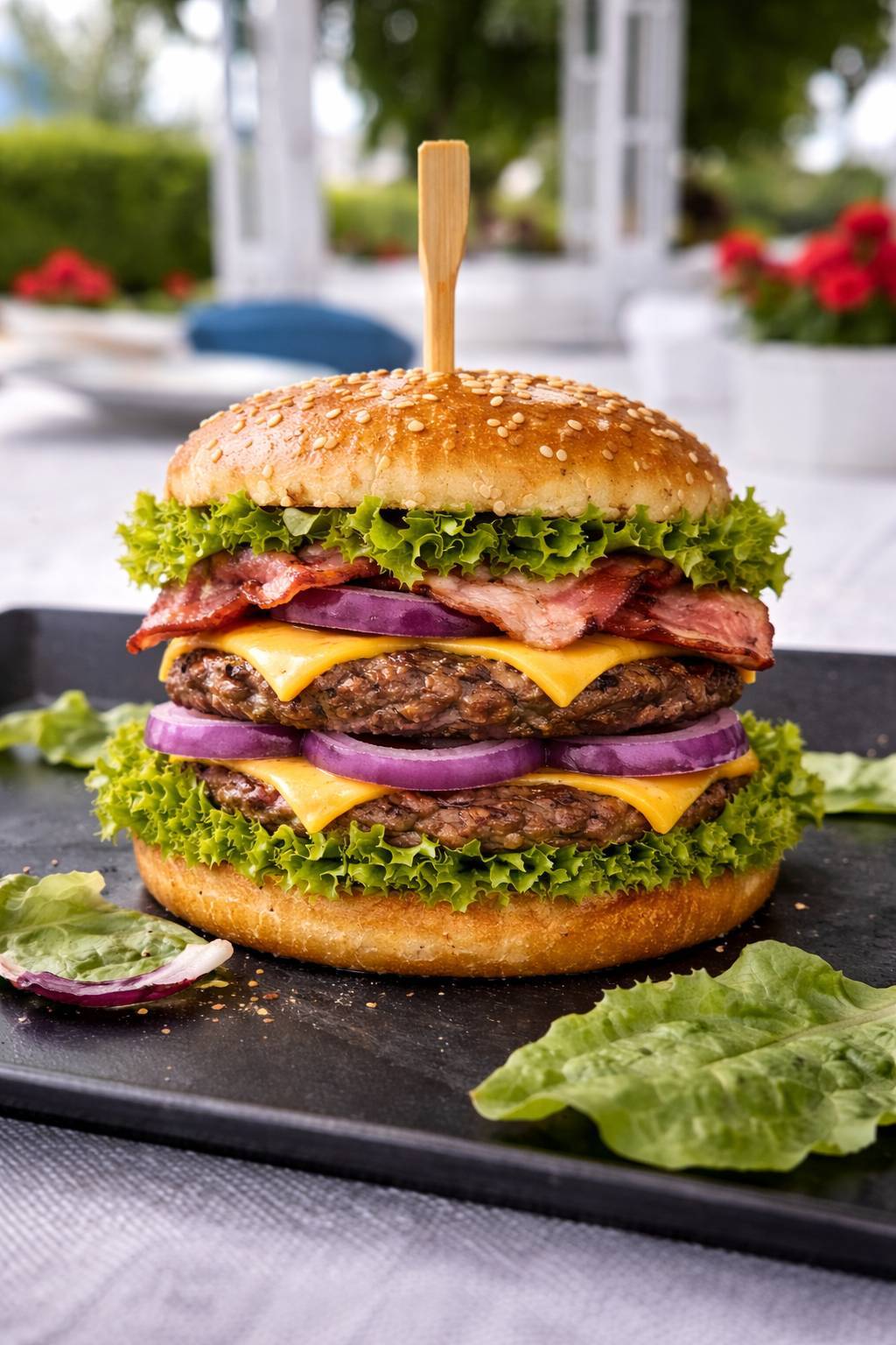 BURGER DOUBLE BACON BBQ